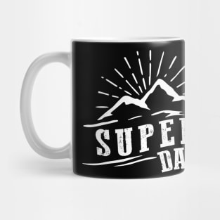 Fathers Day Super Dad Vintage Summer Mountains Mug